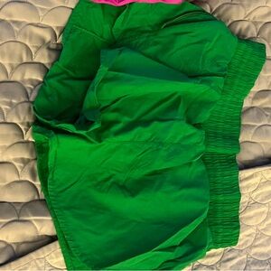 All in Motion Women's Size Medium Woven Mid Rise Run Shorts green